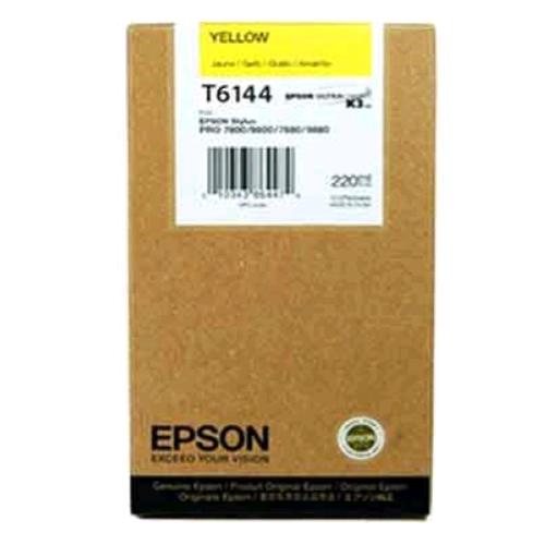 EPSON T6144 TANICA GIALLO PER STYLUS PRO 4000 C4- 4000 FINE ART-4000 PHOTO ALBUM-4000 PS-4000 C4-4000 C8-7600-7600 CON STAND-9600 220ML (C13T614400)