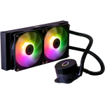 COOLER MASTER MASTERLIQUID 240L CORE ARGB DISSIPATORE A LIQUIDO 2 VENTOLE 120mm LGA 1700 AM5 BLACK