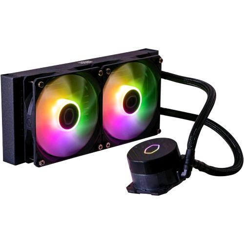 COOLER MASTER MASTERLIQUID 240L CORE ARGB DISSIPATORE A LIQUIDO 2 VENTOLE 120mm LGA 1700 AM5 BLACK