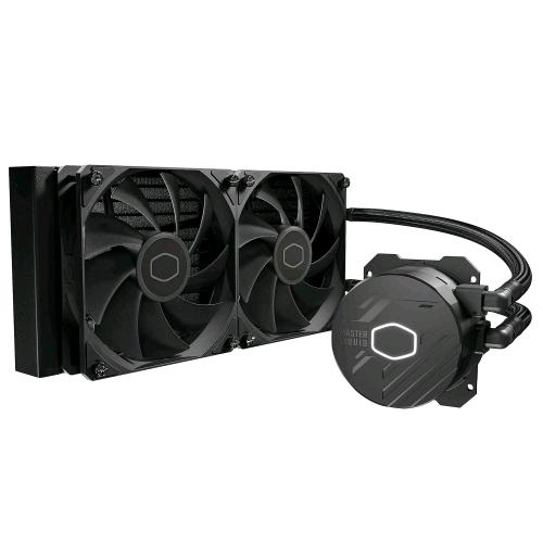 COOLER MASTER MASTERLIQUID 240L CORE DISSIPATORE A LIQUIDO 2 VENTOLE 120mm AMD – LGA1700, LGA1200, LGA1151, AM5, AM4 BLACK