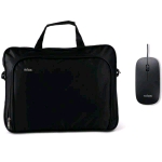 NILOX NOTEBAG ESSENTIAL KIT BORSA PER NOTEBOOK FINO A 15.6" + MOUSE OTTICO USB 1200 DPI NERO