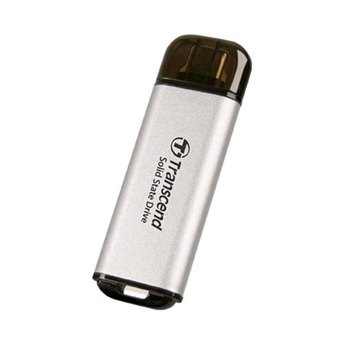 TRANSCEND ESD300S SSD ESTERNO 512GB USB-C 3.2 Gen 2x1 ARGENTO