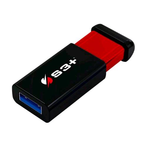 S3+ SPACE + CLICK 32GB CHIAVETTA USB 3.1 Gen 1 MECCANISMO PUSH & PULL BLACK