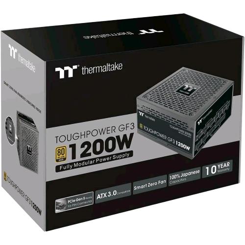 THERMALTAKE TOUGHPOWER GF3 ALIMENTATORE 1200 W 80+ GOLD FULLY MODULAR PCIe Gen 5.0 24-pin ATX 3.0 NERO