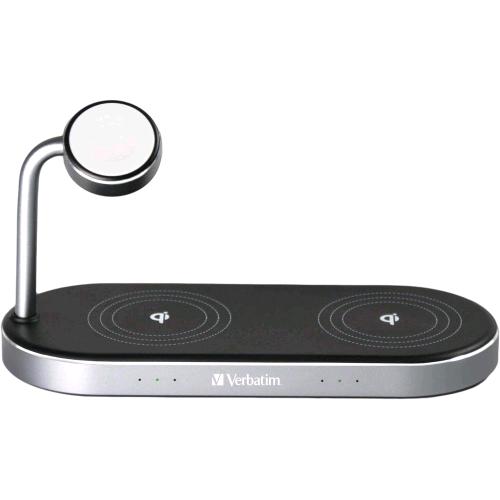 VERBATIM APPLE & APPLE WATCH CARICATORE WIRELESS Qi DUAL 15 W