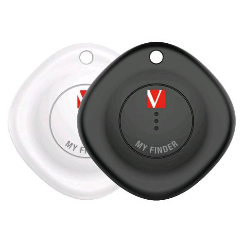 VERBATIM MY FINDER DISPOSITIVO DI TRACCIAMENTO BLUETOOTH TRACKER v5.2 PER DISPOSTIVI APPLE CON APP FIND MY IP66 2 Pz. BIANCO/NERO