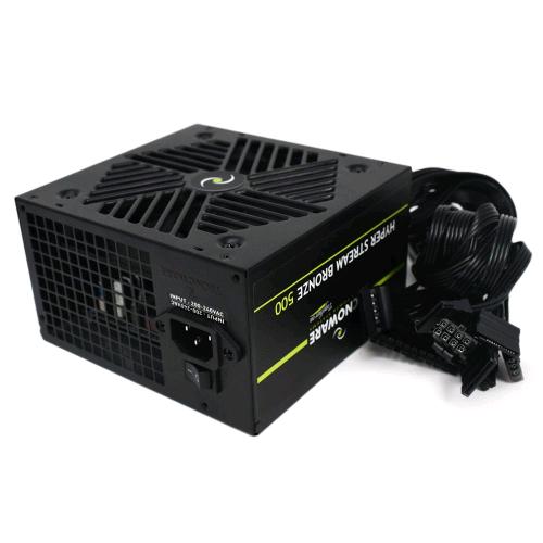 TECNOWARE HYPER STREAM ALIMENTATORE PSU 500 W 80+ BRONZE SILENT FAN 12cm NERO