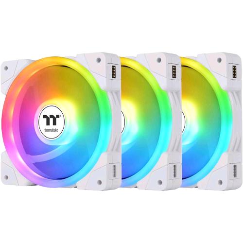 THERMALTAKE SWAFAN EX14 ARGB VENTOLA DI RAFFREDDAMENTO PER PC TT 140mm 3 FAN PACK WHITE PREMIUM EDITION