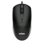 NILOX MOUSE OTTICO USB 3 PULSANTI 1000 DPI CAVO 1.5 MT PLUG & PLAY NERO