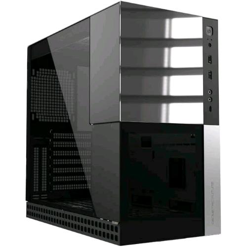 GEOMETRIC FUTURE M4 CALIBURN CASE MID/MINI TOWER VETRO TEMPERATO ED ACCIAIO MIN ITX/MATX/ATX/E-ATX NERO E ARGENTO