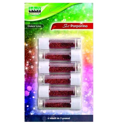 LEBEZ PORPORINA IN FLACONCINO DA 3 GR ROSSO CONF 6 Pz.