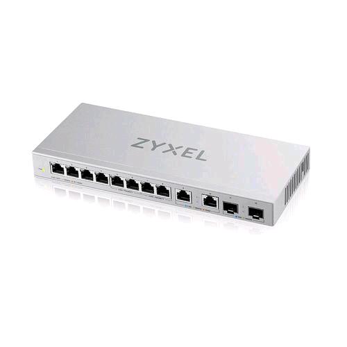 ZYXEL XGS1010-12-ZZ0102F SWITCH DI RETE NON GESTITO 8 PORTE LAN RJ-45 FULL DUPLEX 10/100/1.000 Mbps + 2 PORTE 2.500 Mbps + 2 SLOT SFP+ GRIGIO