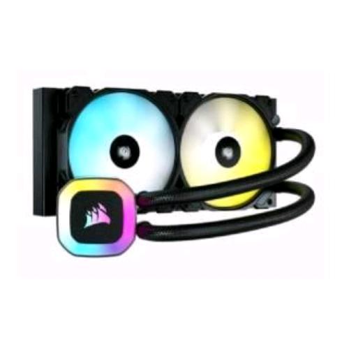 CORSAIR H100 RGB DISSIPATORE A LIQUIDO PER CPU RADIATORE IN RAME 240MM 2 VENTOLE 120MM ILLUMINAZIONE LED RGB BLACK