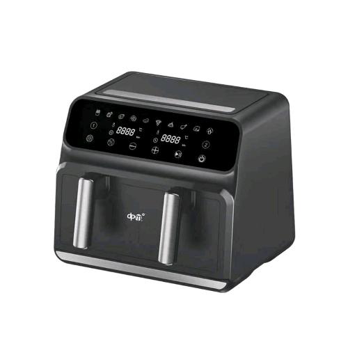 DPM 801D TWIN FRIGGITRICE AD ARIA DIGITALE DOPPIO CESTELLO 1700W CAPACITA' 8 LT COTTURE INDIPENDENTI NERO