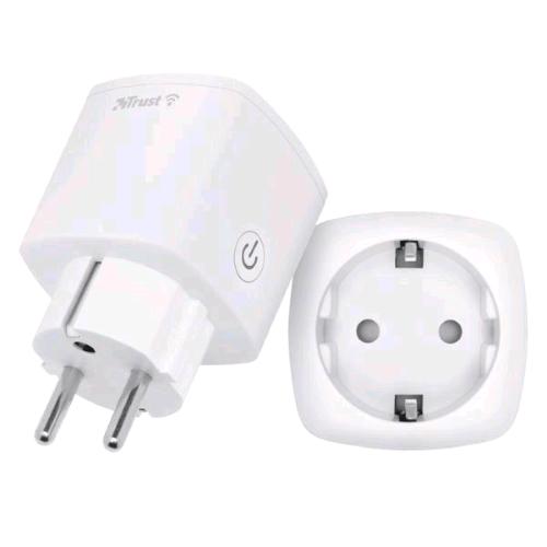 TRUST PRESA WI-FI 2.4GHz UE-SCHUKO CON MESSA A TERRA ATTIVABILE TRAMITE APP PER LUCI E DISPOSITIVI FINO A 3.000 W BIANCO