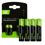 GREEN CELL GR03 BATTERIE RICARICABILI AAA MINI STILO HR03 1.2 V 950mAh CONF 4 Pz.