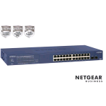 NETGEAR PROSAFE GS724TP-300EUS SWITCH SMART GESTITO 24 PORTE PoE GIGABIT ETHERNET 24 x POE+ 190W 2X 1G SFP MONTABILE A RACK