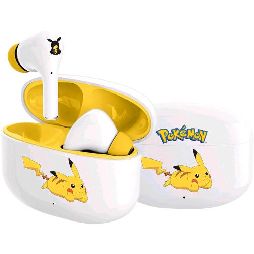 OTL POKEMON PIKACHU YELLOW WHITE CORE TWS CUFFIE BLUETOOTH CON CUSTODIA DI RICARICA
