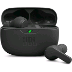 JBL WAVE BEAM AURICOLARI WIRELESS IN-EAR BLUETOOTH WATERPROOF IP54 E ANTIPOLVERE IPX2 DEEP BASS SOUND TECNOLOGIA SMART AMBIENT E VOICE AWARE, FINO A 32 H DI AUTONOMIA NERO
