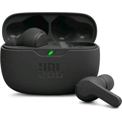 JBL WAVE BEAM AURICOLARI WIRELESS IN-EAR BLUETOOTH WATERPROOF IP54 E ANTIPOLVERE IPX2 DEEP BASS SOUND TECNOLOGIA SMART AMBIENT E VOICE AWARE, FINO A 32 H DI AUTONOMIA NERO