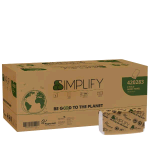 PAPERNET SIMPLIFY ASCIUGAMANO PIEGATO A V 2 VELI IN CELLULOSA 206 STRAPPI 21X20.3 CM BIANCO CONF 20 Pz. 