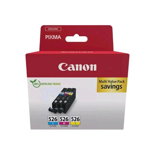 CANON CLI-526 MULTIPACK 3 CONFEZIONI 9 ML GIALLO CIANO MAGENTA PER PIXMA iP4850, iP4950, iX6550, MG5150, MG5250, MG5350, MG6150, MG6250, MX895