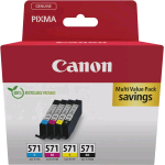 CANON CLI-571 MULTIPACK C/M/Y/BK SEC 4 CARTUCCE NERO CIANO MAGENTA GIALLO