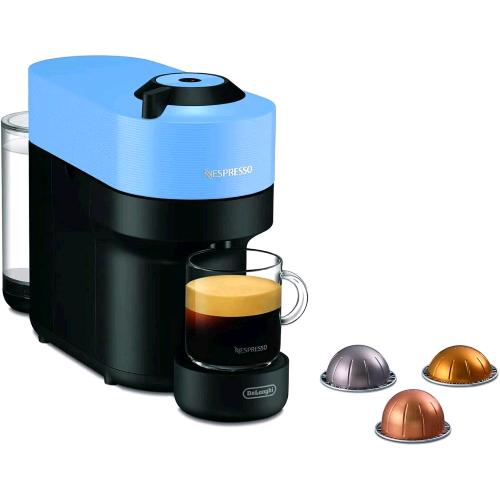 DELONGHI NESPRESSO VERTUO ENV90.A POP MACCHINA DA CAFFE' IN CAPSULE CON TECNOLOGIA CENTRIFUSION 4 FORMATI IN TAZZA NERO SKY BLU