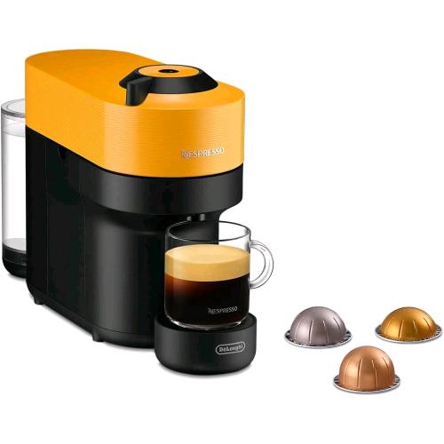 DELONGHI NESPRESSO VERTUO ENV90.Y POP MACCHINA DA CAFFE' IN CAPSULE CON TECNOLOGIA CENTRIFUSION 4 FORMATI IN TAZZA NERO MANGO