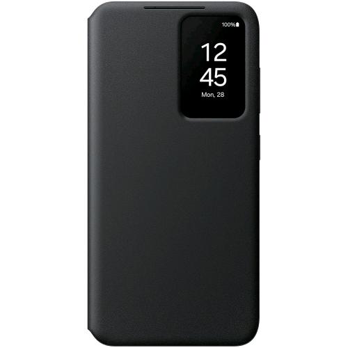 SAMSUNG GALAXY S24 SMART S VIEW WALLET CUSTODIA A PORTAFOGLIO CON FINESTRA PER NOTIFICHE NERO