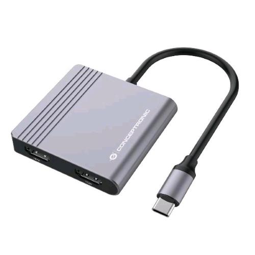 CONCEPTRONIC DOCKING STATION 4-IN-1 USB 3.2 GEN1 - 2x HDMI, 1x USB-C PD 100W, 1x USB 3.0