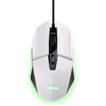 TRUST GXT109W FELOX MOUSE OTTICO GAMING USB ILLUMINAZIONE LED 6 PULSANTI PROGRAMMABILI 200-6400 DPI NERO-BIANCO