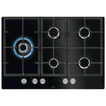 AEG HKB75820NB PIANO COTTURA A GAS 5 FUOCHI SPEED BURNER GRIGLE IN GHISA NERO