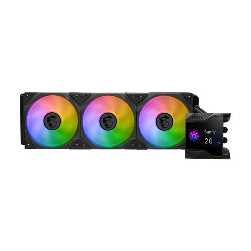 MSI MPG CORELIQUID D360 DISSIPATORE A LIQUIDO PER CPU TRE VENTOLE ARGB LIGHTNING DA 120mm DISPLAY DA 2.4" LGA 1700/1200/1156/1155/1151/1150LGA 2066/2011-3/2011, AMD AM5 / AM4 TR4 / sTRX4