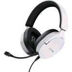 TRUST GXT 490W FAYZO 7.1 CUFFIE GAMING USB OVER-EAR CON MICROFONO AUDIO SURROUND 7.1 DRIVER 50mm ILLUMINAZIONE RGB NOISE CANCELLING BIANCO