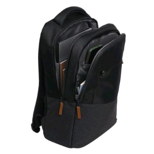 TRUST LISBOA ZAINO PER NOTEBOOK FINO A 16" REALIZZATA CON MATERIALE RICICLATO SCOMPARTI IMBOTTITI TRACOLLA AGGANCIO PER TROLLEY NERO