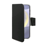 CELLY SAMSUNG GALAXY S24+ 5G CUSTODIA A PORTAFOGLIO IN SIMILPELLE TASCHE INTERNE PORTA CARTE FUNZIONE STAND BLACK
