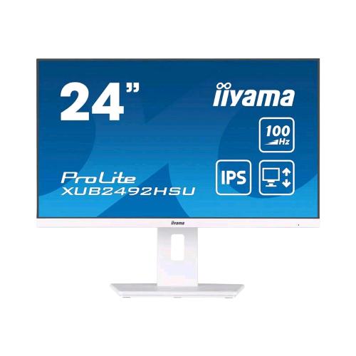 IIYAMA PROLITE XUB2492HSU-W6  23.8" LED FULL HD IPS 250 CD/mq 1300:1 0.4ms 100Hz ALTOPARLANTI HDMI DISPLAYPORT BIANCO