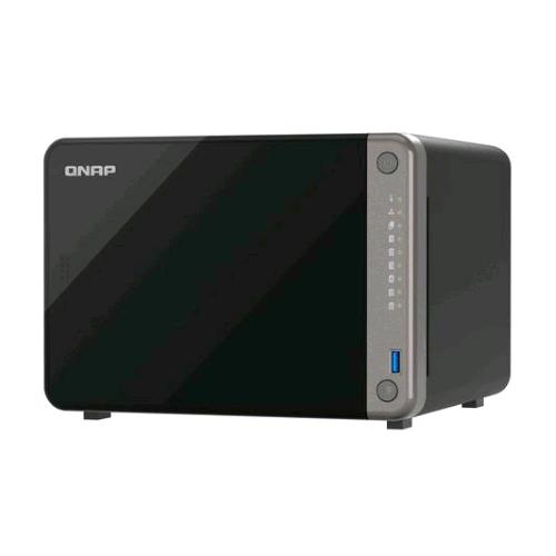 QNAP TS-AI642-8G NAS CHASSIS TOWER ARM CORTEX-A76 QUAD-CORE RAM 8GB 6 BAY HDD SATA III 2.5"/3.5" HOT SWAP 2 PORTE LAN RJ-45 BLACK