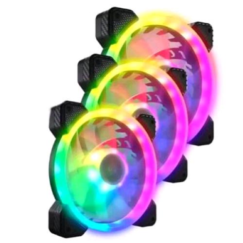 COUGAR VORTEX ARGB VX 120 VENTOLA PER CABINET 120x120x25mm 600-1500rpm CONFEZIONE 3pz BLACK