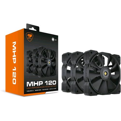 COUGAR MHP 120 VENTOLA 120 x 120 x 25mm 600-2000rpm CONF 3Pz. NERA
