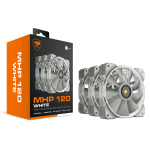 COUGAR MHP 120 WHITE VENTOLA 120 x 120 x 25mm 600-2000rpm CONF 3Pz. BIANCO