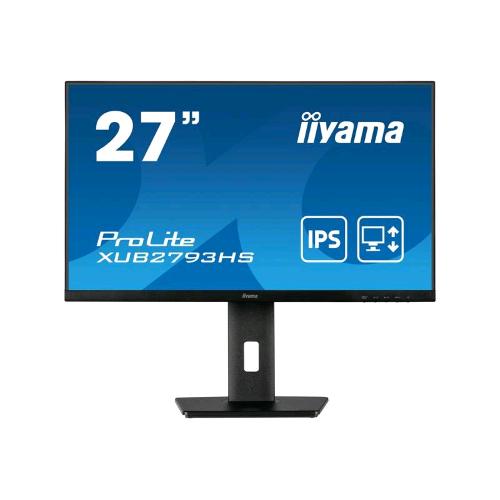 IIYAMA PROLITE XUB2793HS-B6 27" LED FULL HD IPS 250 CD/mq 1000:1 1ms 100Hz ALTOPARLANTI HDMI DISPAYPORT NERO