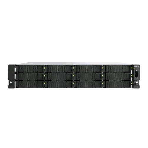 QNAP TS-H1277AXU-RP NAS CHASSIS RACK 2U AMD RYZEN 5 7000 5.1GHz RAM 16GB 12 BAY HDD/SSD SATA II/III 2.5"/3.5" 2 SLOT SFP+ 6 PORTE LAN RJ-45 BLACK