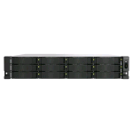 QNAP TS-H1277AXU-RP NAS CHASSIS RACK 2U AMD RYZEN 7 7000 5.3GHz RAM 32GB-12 BAY HDD/SSD SATA II/III 2.5"/3.5" 2 SLOT SFP+ 6 PORTE LAN RJ-45 BLACK