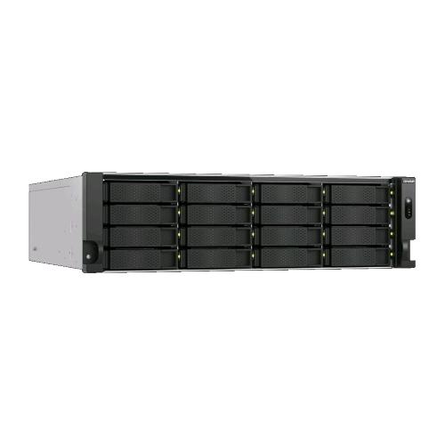 QNAP TS-H1677AXU-RP NAS CHASSIS RACK 3U AMD RYZEN 7 7000 5.3GHz RAM 32GB 16 BAY HDD/SSD SATA 2.5"/3.5" 2 SLOT M.2 2280 BLACK