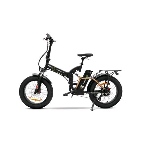 ARGENTO BIMAX XL BICICLETTA ELETTRICA 500W A PEDALATA ASSISTITA RUOTE DA 4" X 20" VELOCITA 25 KM/H AUTONOMIA 50/80 KM  FULL SUSPENSION  NERO