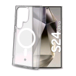 CELLY SAMSUNG GALAXY S24 ULTRA 5G COVER IN MORBIDO TPU MODULO MAGNETICO CIRCOLARE COMPATIBILE CON RICARICA WIRELESS TRASPARENTE