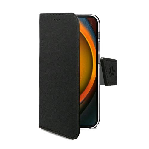 CELLY SAMSUNG GALAXY XCOVER 7 CUSTODIA A PORTAFOGLIO IN SIMILPELLE CON TASCHINE INTERNE PORTADOCUMENTI NERO