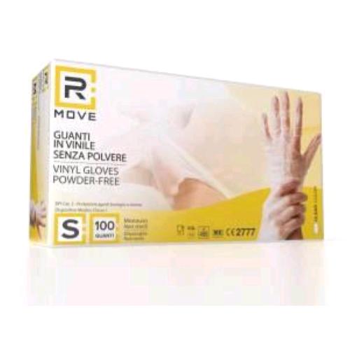 RMOVE GUANTI VINYL CLEAR TAGLIA S USO MEDICO SENZA POLVERE TRASPARENTE CONF 100 PZ.